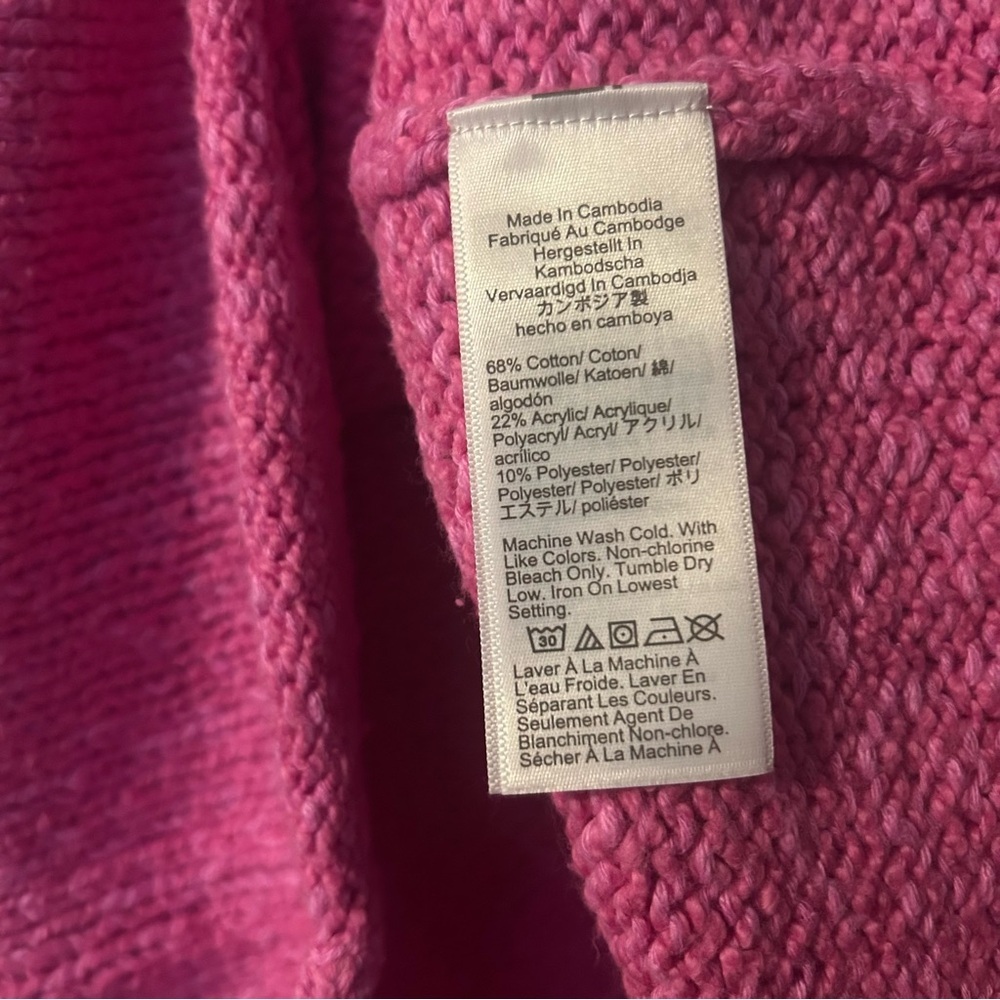 J. Crew Pink Women's Rollneck Sweater, NWT w/ Flaw (Easy Fix Stitch on the Seam) - Picture 4 of 6